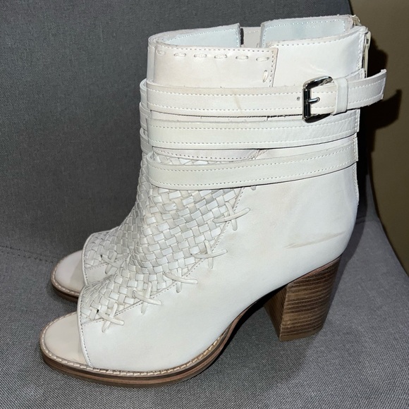 Vintage Foundry Co Lexi Open Toe Leather Bootie Size 8 - Picture 2 of 12